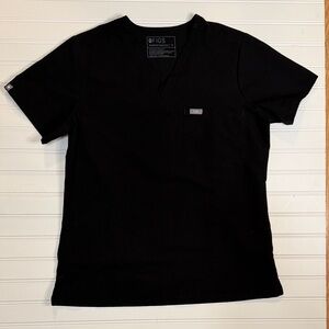 FIGS Rafaela black scrub top M FIONx medical uniform